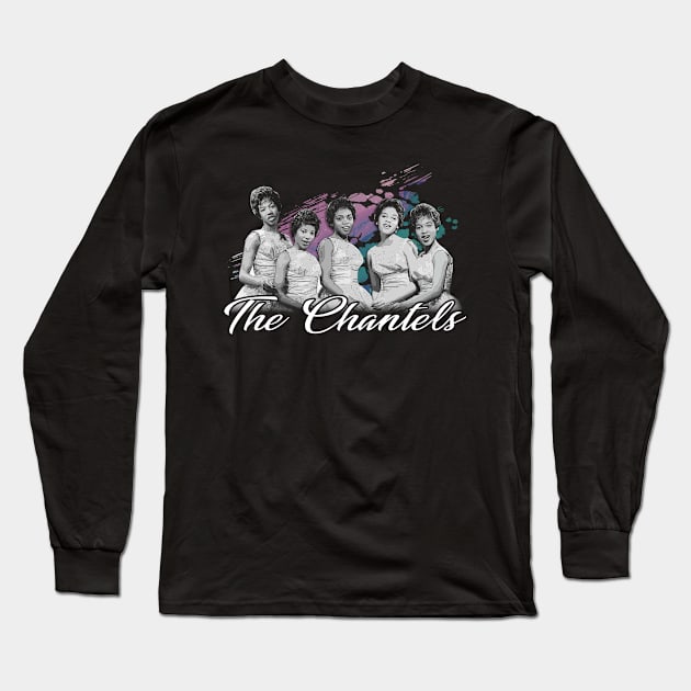 Diva Duets Chantel Band T-Shirts, Elevate Your Style with the Legendary Sounds of Doo-Wop Long Sleeve T-Shirt by berengere pomeroy